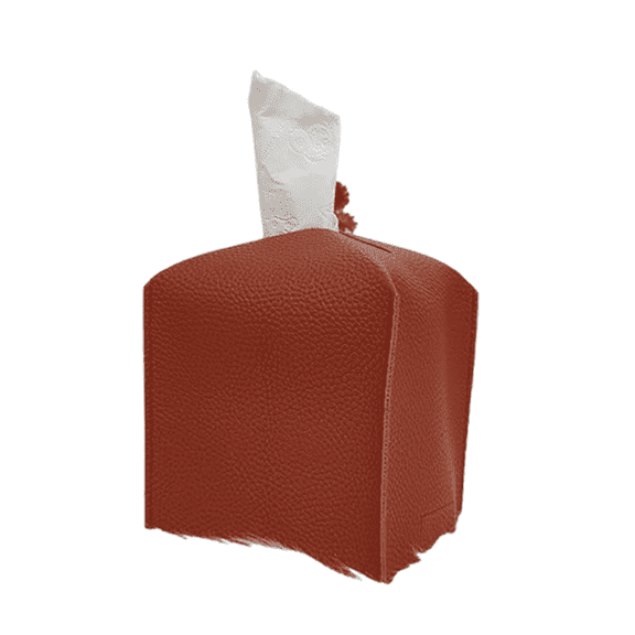 CCOCC 2Pcs Tissue Box Cover,Modern Leather Look Tissue Box Holder,Foldable Storage Rectangle Tissue Box Cover,Brown