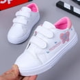 thumbnail image 4 of Willtoo White Girls Casual Shoes with Butterfly Design Comfortable Fashion Sneakers, 4 of 5