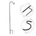 thumbnail image 4 of Versatile 39inch Shepherd Hook for Outdoor Decor - Heavy Duty Wrought Iron Metal Garden Stake for Hanging Solar Lights, Bird Feeders, Lanterns, Flower Pots - Adjustable Height, 4 of 12
