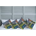 thumbnail image 2 of Ambesonne Scenery Throw Pillow Cover 4 Pack, Tokyo Skyline Japanese, 24", Green Navy, 2 of 5