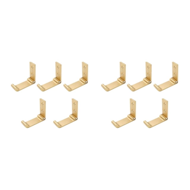 Bewildely 5 pack/lote Fácil instalación percha de ropa de pared plegable individual organiza de manera eficiente y elegante oro l 2Conjunto