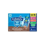 PediaSure Grow & Gain with Immune Support, 7g Protein, Chocolate, 8-fl-oz Bottle, Pack of 16