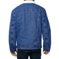 thumbnail image 7 of Alpine Swiss Mens Sherpa Lined Denim Jacket Classic Button Up Jean Trucker Coat, 7 of 7