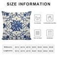 thumbnail image 5 of Nawypu  Farmhouse Christmas Pillow Covers 18x18 Chinoiserie Blue and White Porcelain Throw Pillow Covers Decorative Home Decor Square Blue Willow Cushion Case for Couch, 5 of 5