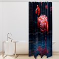 thumbnail image 2 of Flamingo Waterproof Shower Curtain Set with Hooks, Printed Design - Bathroom Curtains for Bathroom Decoration, 2 of 5
