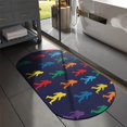 Bigfoot and Silhouette Black Pattern Diatomaceous Earth Bath Mat ...