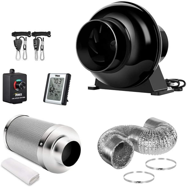 4in inline fan carbon filter