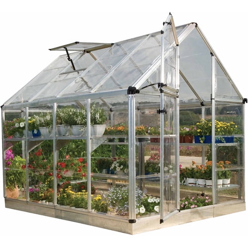 Palram Snap & Grow 4' Extension Kit for 6'-Wide Hobby Greenhouse, Silver by Palram