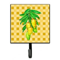 Carolines Treasures BB7232SH4 Mangos on Branch on Basketweave Leash or Key Holder Single Hook multicolor