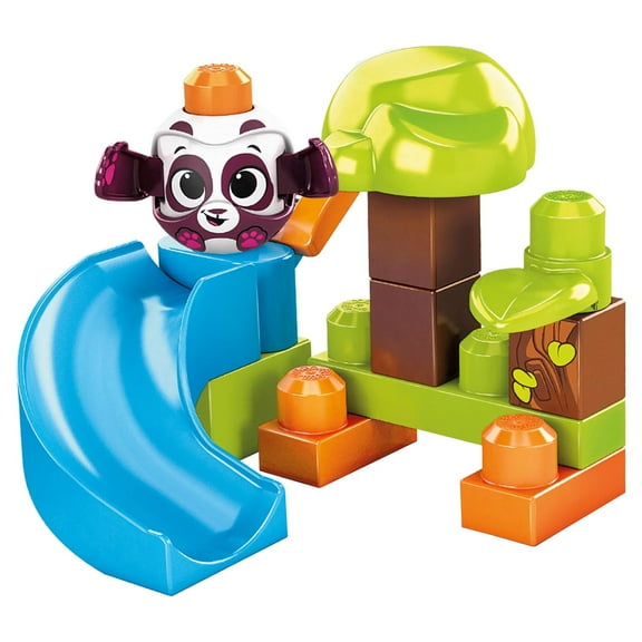 Mega Bloks Peek A Blocks Panda Slide, Colorful Building Set