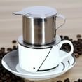 thumbnail image 1 of Cafetière Filtre Goutte à Goutte en Acier Inoxydable Style Vietnamien 50/100 ml, Pot Tasse d'Infusion, 1 of 5