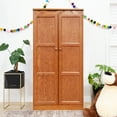 thumbnail image 6 of Concepts in Wood Armoire Wardrobe Closet - 5 ft Tall - Oak, 6 of 11