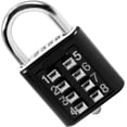 thumbnail image 1 of HUGFEGWE 8 Digit Combination Padlock Push Button Digital Lock for Suitcase Luggage Drawer Door Toolbox,Fixed Gym Cabinet Door Toolbox Padlock Gym Sports School and Employee Lock, Black UA824-6871, 1 of 7
