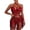 Red, variant on Swimsuits for Women Glitter Two Piece Bikini Set with Fringe Details Stylish and Comfortable Bikini Sets for Women Gold M