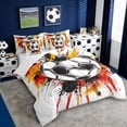 thumbnail image 2 of Erosebridal Colorful Ink Graffiti 7-Piece Twin Bedding Sets,Boys Football Soccer Bedding Comforter Set For Kids,Reversible, 2 of 7