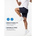 thumbnail image 3 of HISDERN Mens Nylon Shorts 7.8 In Inseam Drawstring Waist Quick Dry Athletic Shorts with Deep Pockets, 3 of 8