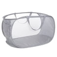 thumbnail image 1 of Cestas de lavandería plegables duraderas, cesta de malla emergente con bolsillo lateral, cesta de almacenamiento de ropa plegable con asas de transporte reforzadas para lavandería, baño, habitación de, 1 of 5