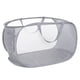 thumbnail image 1 of Cestas de lavandería plegables duraderas, cesta de malla emergente con bolsillo lateral, cesta de almacenamiento de ropa plegable con asas de transporte reforzadas para lavandería, baño, habitación de, 1 of 5