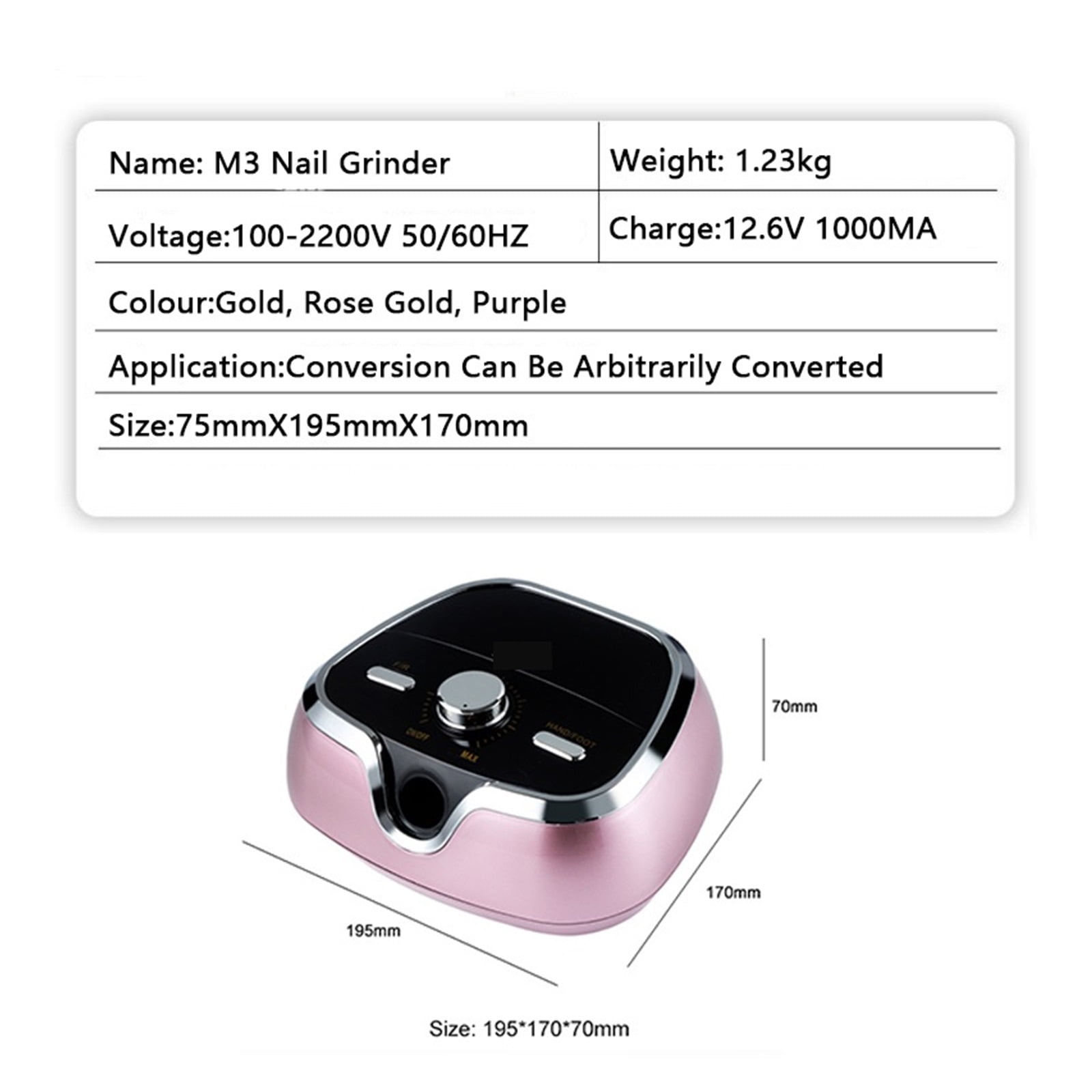 Professional Nail Drill Machine, Low Noise 35000RPM Manicure Machine For Manicure Electric Nail File With Cutter Nail Art Tools ,Low Noise