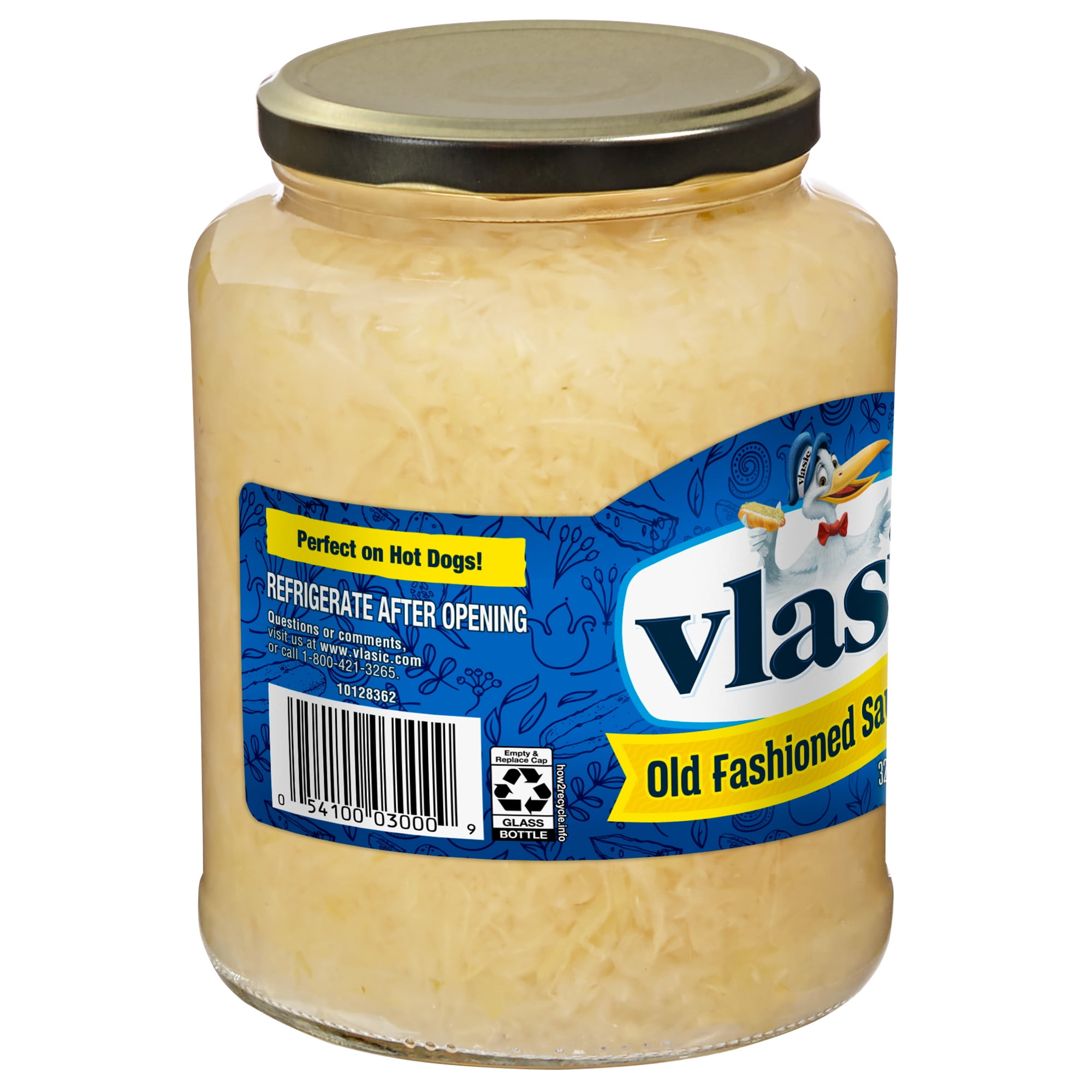 (4 pack) Vlasic Old Fashioned Sauerkraut, 32 fl. oz.