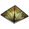 thumbnail image 5 of Stained Glass LED Ceiling Lamp Tiffany Chandelier Light Hallway Bedrooms 2 Lights, 5 of 12