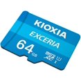 thumbnail image 3 of Kioxia 64GB microFYBTO D Exceria Flash FYBTO w/Adapter U1 R100 C10 Full HD High Read FYBTO peed 100MB/s LMEX1L064GG2, 3 of 4