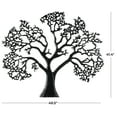 thumbnail image 3 of DecMode Black Aluminum Metal Large Textured Tree Wall Decor, 3 of 10