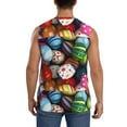 thumbnail image 4 of Balery Easter Egg Men's Sleeveless Muscle Shirts Workout Tank Top, Moisture Wicking, Odor Protection-XX-Large, 4 of 8