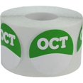 thumbnail image 1 of Octobre Mois de l'Année à Écrire Jan - Autocollants Dec 1,5" Pouce Rond 500 Pack, 1 of 1