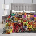 thumbnail image 3 of Rock Band Collage Throw Blanket 50"X40" Soft Flannel Lightweight Plush Air Conditioner Quilt Suitable For Sofa,Living Room,Bedroom,Double Bed, 3 of 4