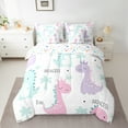 thumbnail image 2 of Manfei Colorful Dinosaur 7-Piece Twin Bedding Sets,Cartoon Animal Bedding Comforter Set,Princess Dino Sheet Sets For Girl Boys,Ultra Soft Home Decor Reversible, 2 of 8