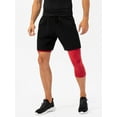 thumbnail image 3 of yeacher Men's Asymmetrical Basketball Compression Pants with Side Pockets - Red, European Size L (21329#), 3 of 7