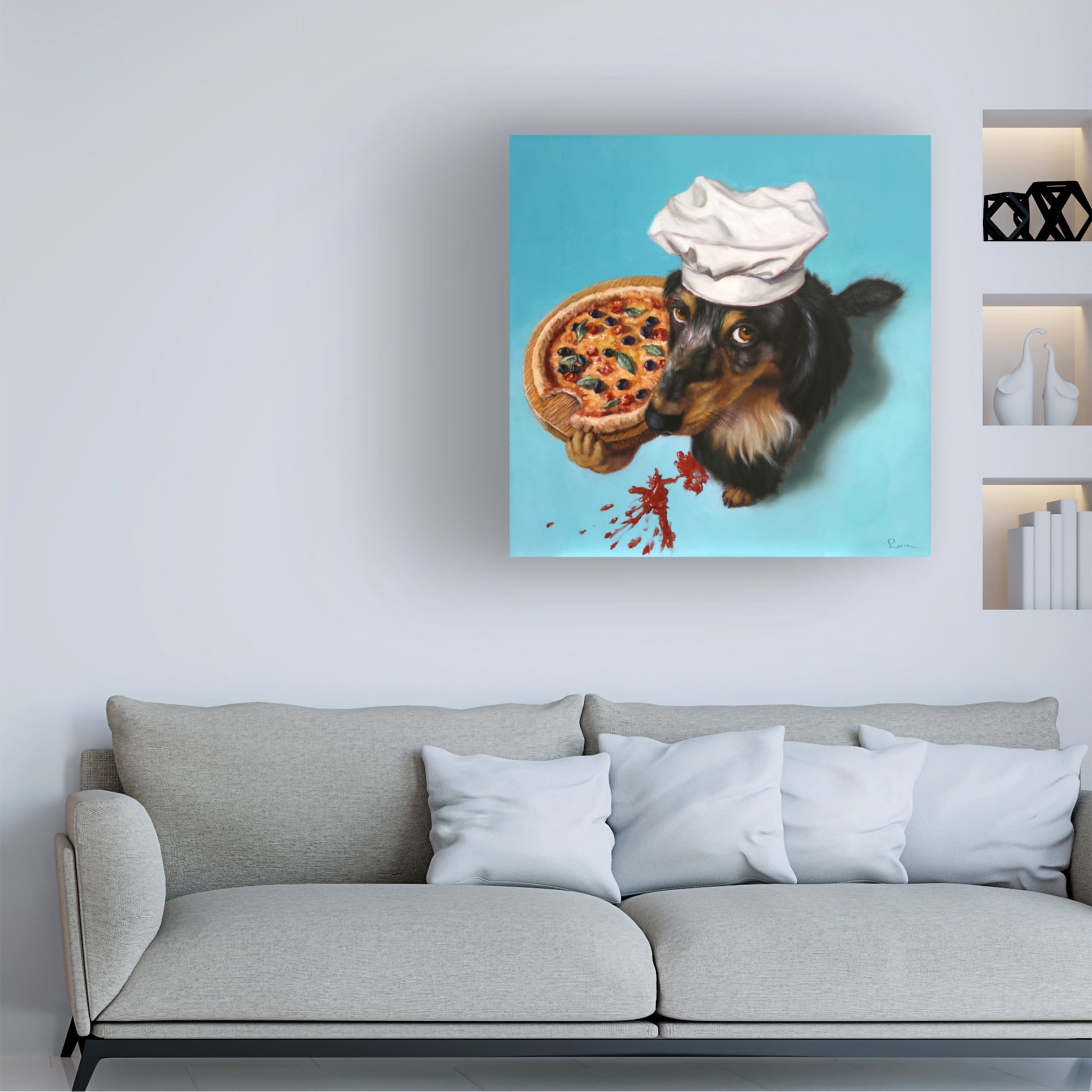 Canvas Wall Art - Lucia Heffernan 'Il Piaziolo' Wall Art for Living Room, Bedroom, or Office Décor by Trademark Fine Art - 14 x 14 Inches