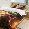 thumbnail image 6 of My Hero Academia Katsuki Bakugo Bed Duvet Cover Microfiber Bedding Sets 3D Printed Lightweight 3 Piece Comforter Sets, 1 Duvet Cover And 2 Pillow Shams for Kids Boys Girls 86"x70", 6 of 8