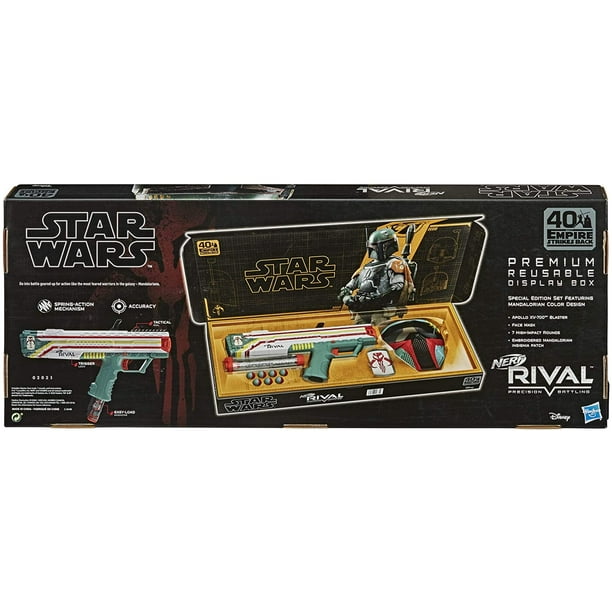 NERF Rival Star Wars Apollo XV-700 Blaster, Face Mask, Boba Fett Insignia Patch, 7 Rival Rounds, Magazine Walmart.com
