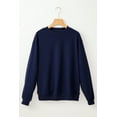 thumbnail image 4 of Warm and Stylish: Navy Blue Fleece-Lined Sweatshirt with Drop Shoulder Design, 4 of 11