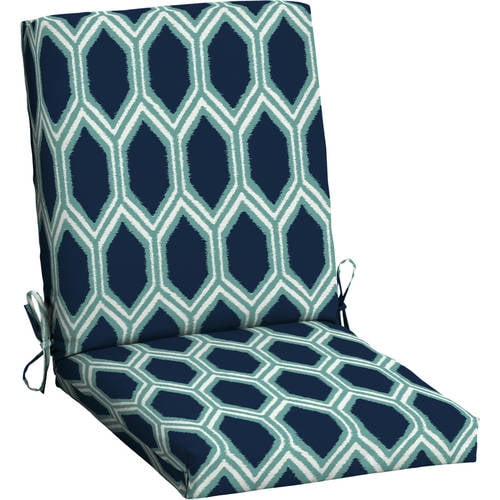 Mainstays Outdoor Patio Dining Chair Cushion, Multiple Patterns