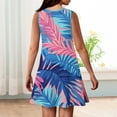 thumbnail image 6 of YOUYEDIAN Hawaiian Dresses for Girls Crew Neck Sleeveless Sun Dress 2026 Summer Beach Palm Tree Graphic Dresses Cute Plain Midi Dress,Blue 13-14 Years, 6 of 6
