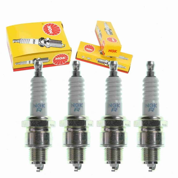4 pc NGK 3725 Standard Spark Plugs for 09482-00523 4183 4188 6058 90793-20141 94701-00280 98076-58717 98076-58747 E8RTC E8TC NR12YC W24FPR W24FPR-U10 W24FPRL Ignition Wire Secondary