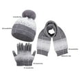 thumbnail image 2 of HNMKIU Unisex Couple Knitted Winter Accessory Set Featuring Scarf for Casual Outdoor Wear Matching His Hers Blue - One Size, 2 of 3