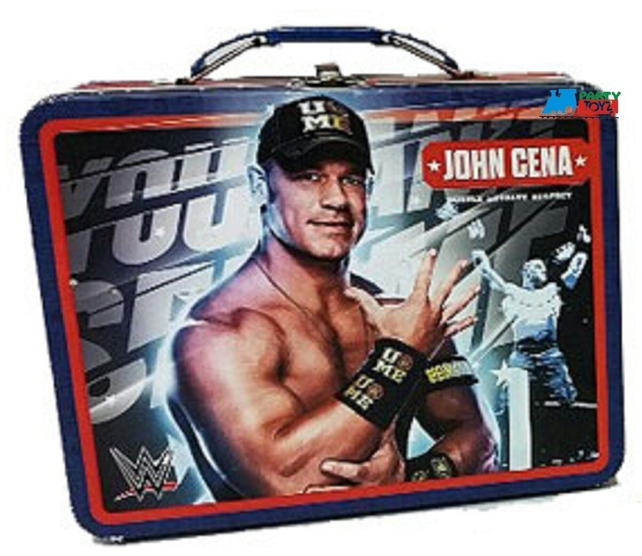 WWE Hulk Hogan Square Carry All Tin Lunch Stationery Box /"Hulkamania/"
