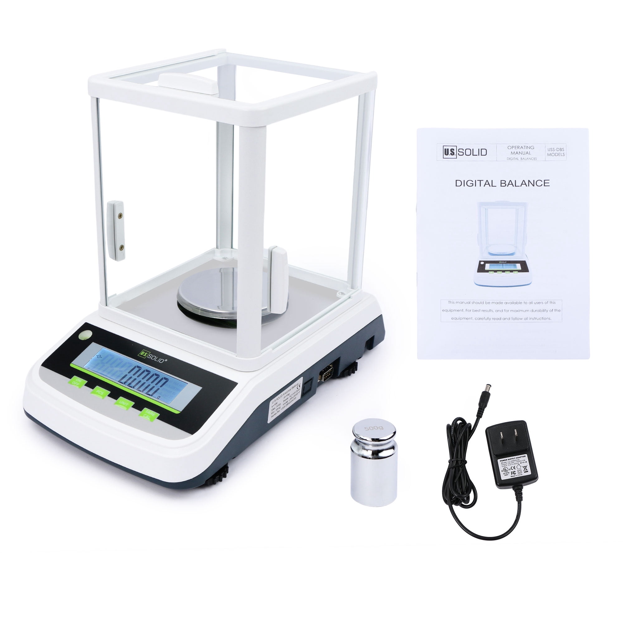 U.S. Solid 200g x 1mg Industrial Electronic Laboratory Precision Weighing Analytical Balance, RS232 Interface