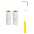 thumbnail image 1 of 3uds Pintura Rodillo Kit, 2uds 4" Microfibra Rodillo Cubiertas y 14" Pintura Rodillo Marco, para Pared Adorno, Amarillo, 1 of 6
