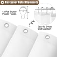 thumbnail image 5 of Buganda Beige Ombre Shower Curtain, Waterproof & Mildew Resistant Bathroom Curtain, Heavy Duty with 12 Hooks, 72x72 Inches, 5 of 9