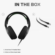 SteelSeries Arctis Nova 1X Multi-System Wired Gaming Headset with Noise-Cancelling Mic for Xbox with 3.5mm Jack, Black