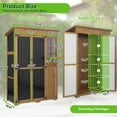 thumbnail image 7 of 51" L Outdoor Storage Cabinet Waterproof with Shelves, Outside Storage Shed Backyard Tall Cabinet with Fold-Out Table for Patio, Garage, Garden, Pool Accessories Storage, 7 of 7