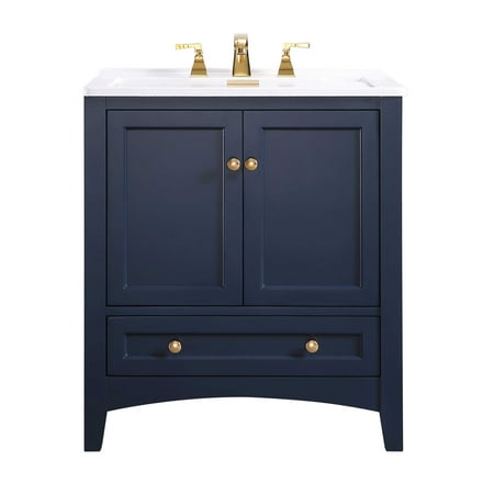 Stufurhome Delia 30 inch Dark Blue Laundry Utility Sink