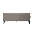 thumbnail image 5 of Maklaine Contemporary Hardwood Sofa with Metal Casters in Silver Grey, 5 of 14