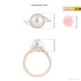 thumbnail image 5 of ANGARA South Sea Cultured Pearl & Diamond Halo Bypass Ring in 14K Rose Gold for Women | June Birthstone, Birthday, Anniversary, Jewelry Gift for Women | Pearl Ring, 5 of 9
