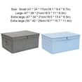 thumbnail image 3 of stanreset Storage Box Large Capacity Washable Handle Store Containers Solid Color Household Boxes Shoe Underwear Closet Clothing 47x34x21cm Blue, 3 of 8